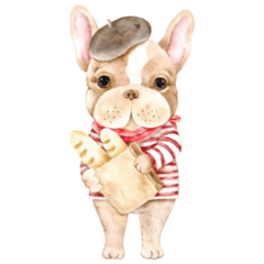 Frenchie In France Sticker