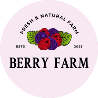 Fresh And Natural Berry Farm Sticker
