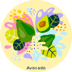 Fresh Avocado Tropical Exotic Juice Splash Sticker