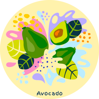 Fresh Avocado Tropical Exotic Juice Splash Sticker