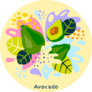 Fresh Avocado Tropical Exotic Juice Splash Sticker