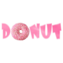 Fresh Baked Pink Donut Sprinkle Lettering Sticker