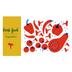 Fresh Food Vegetables Cute Appetizing Sticker