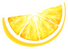 Fresh Juicy Lemon Slice Sticker