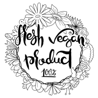Fresh Vegan Product Hand Lettering Sticker