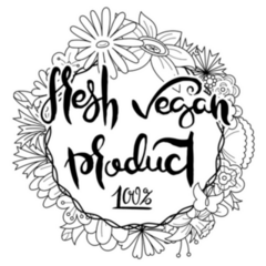 Fresh Vegan Product Hand Lettering Sticker