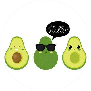 Friendly Avocados Sticker