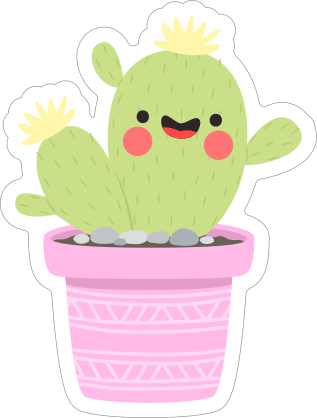 Friendly Cactus Sticker