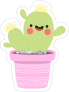 Friendly Cactus Sticker