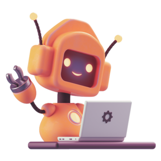 Friendly Positive Computer Robot Sticker