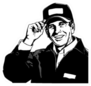 Friendly Service Man 2 - Retro Clip Art Sticker