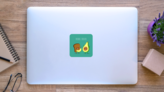 Friends Forever Avocado and Toast Sticker on a Laptop (New) example