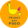 Friends Not Food Vegan Yellow Chickens Sticker 