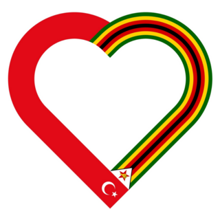 Friendship Concept Turkey And Zimbabwe Flags Sticker