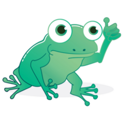 Frog Giving a Thumbs Up Sticker