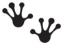 Frog Hand Foot Silhouette Sticker
