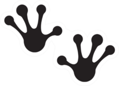 Frog Hand Foot Silhouette Sticker