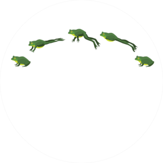 Frog Jumping Animation Sequence Cartoon Sticker