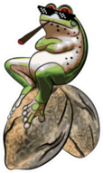 Frog Smoking Weed Thug Life Illustration Sticker