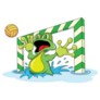 Frog Water Polo Sticker