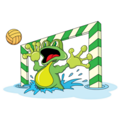 Frog Water Polo Sticker