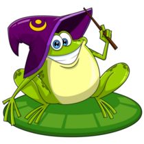Frog Wizard Funny Sticker