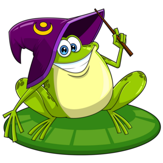 Frog Wizard Funny Sticker