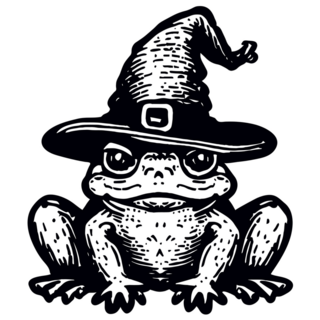 Frog Wizard Sketch Sticker