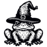 Frog Wizard Sketch Sticker