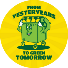 From Yesteryears To Green Tomorrow Recycle Sticker