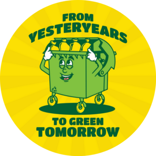 From Yesteryears To Green Tomorrow Recycle Sticker