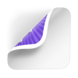 Sticker with adhesive on the front for inside glass application