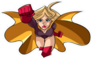 Front Flying Female Superhero Sticker