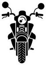 Front Of Motorbike Icon Sticker