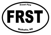 Frost Fire Oval Sticker
