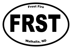 Frost Fire Oval Sticker