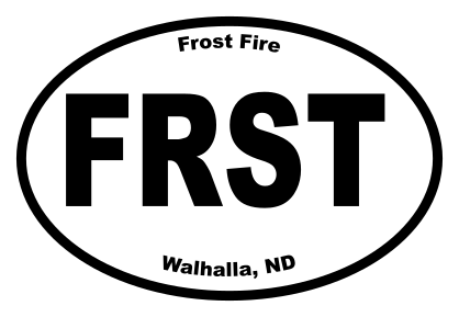 Frost Fire Oval Sticker