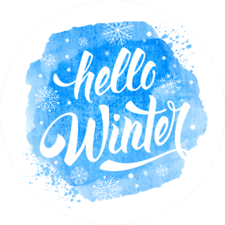 Frosty Hello Winter Sticker