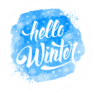 Frosty Hello Winter Sticker
