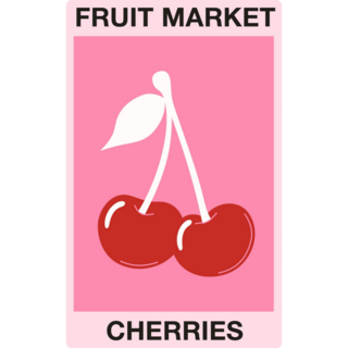 Fruit Market Cherry Sticker