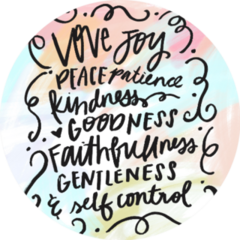 Fruit Of The Spirit Bible Verse Colorful Sticker