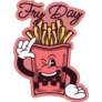 Fry Day Groovy French Fries Sticker