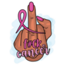 Fuck Breast Cancer Middle Finger Sticker