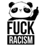 Fuck Racism Panda Bear Middle Finger Sticker