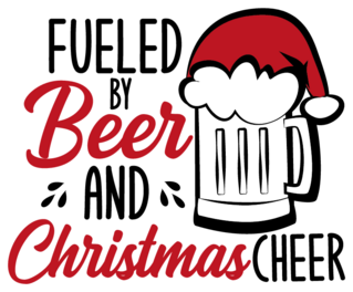 Fueled By Beer And Christmas Cheer Sticker