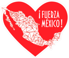 Fuerza Mexico Heart Sticker