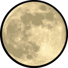 Full Moon On Black Sticker