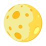 Full Yellow Moon Sticker