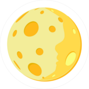 Full Yellow Moon Sticker