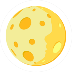 Full Yellow Moon Sticker